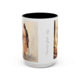 Never Give up Accent Coffee Mug (11, 15oz)